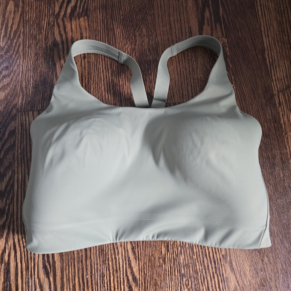 Athleta High Impact Molded Cup Sports Bra Sage Green 34DD - Picture 2 of 5